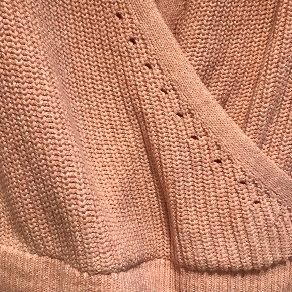 Women's Pink V-Neck Sweater - Picture 3 of 5